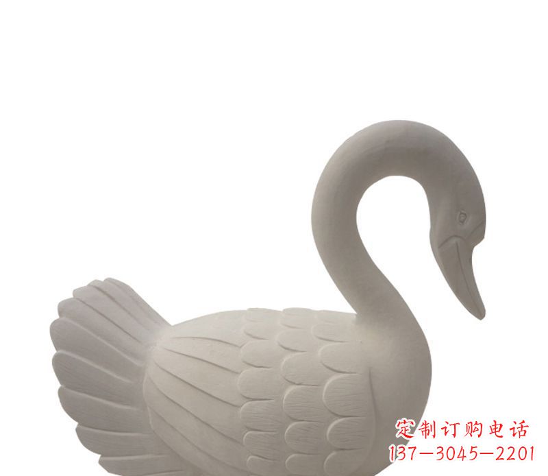 日照天鹅俯身广场景观石雕