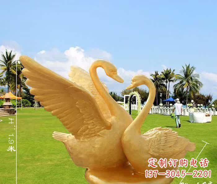 日照天鹅铜雕