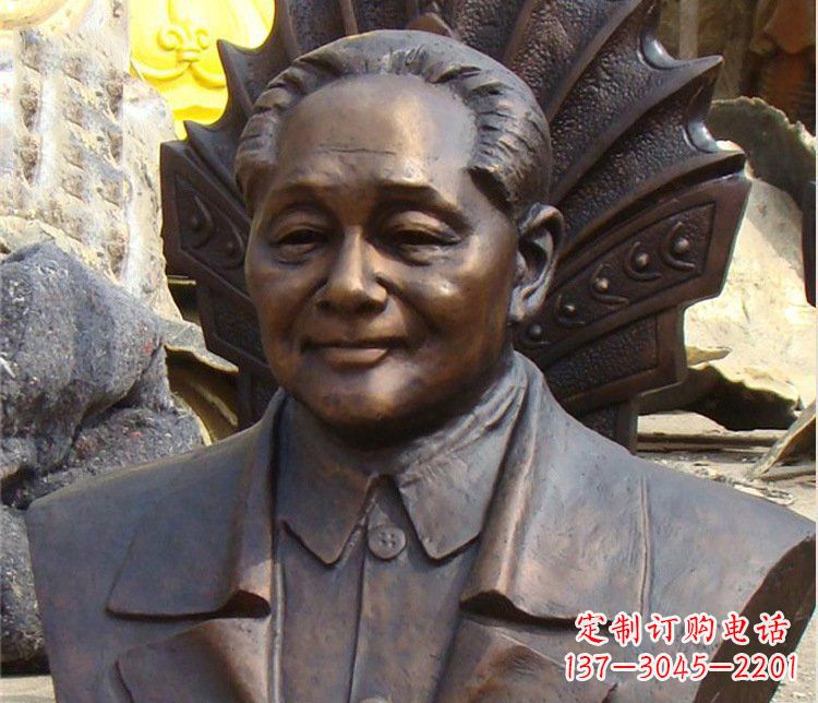 日照铜雕广场邓小平肖像雕塑