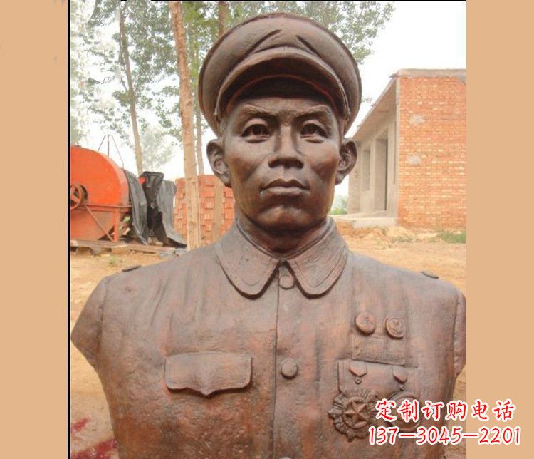 日照铜雕广场军人胸像雕塑