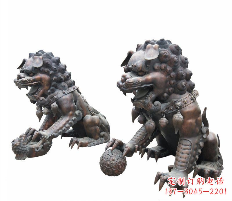 日照铜雕酒店镇宅招财麒麟雕塑