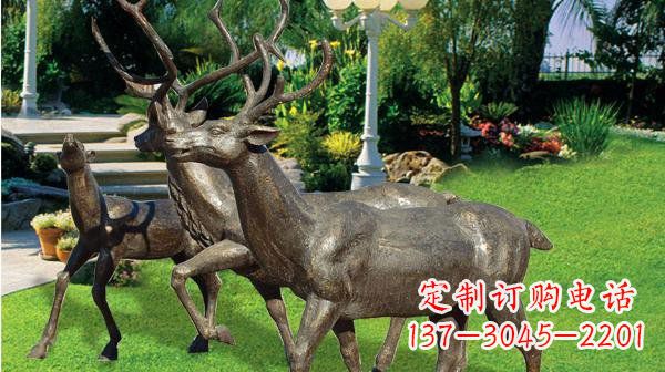 日照铜雕鹿公园动物雕塑