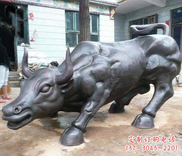 日照铜雕牛广场动物景观摆件 (3)