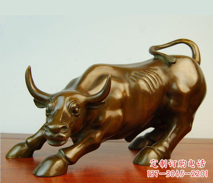 日照铜雕小区动物牛摆件