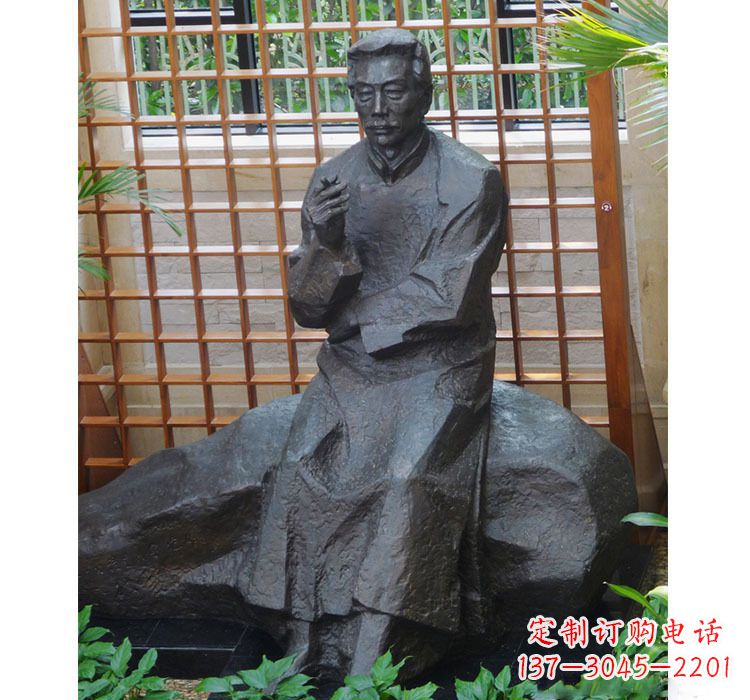 日照铜雕校园名人鲁迅