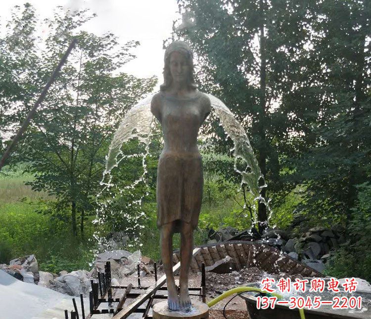 日照铜雕园林天使雕塑摆件