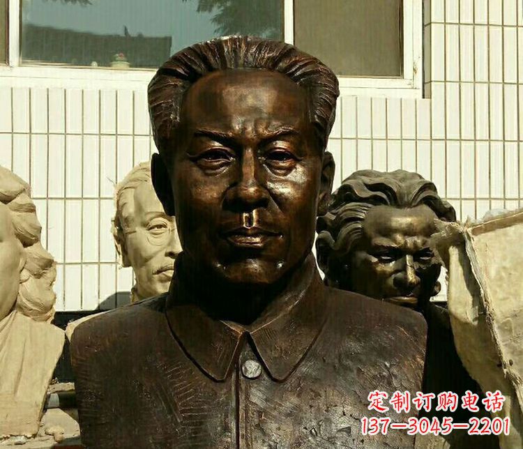 日照伟人刘少奇胸像铜雕