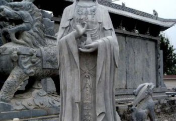 日照青石仿古观音雕像|传承古代神话传统