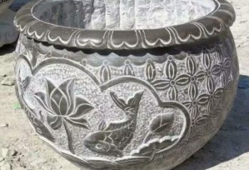 日照精致青石浮雕水缸，为您打造精美绝伦的定制雕塑