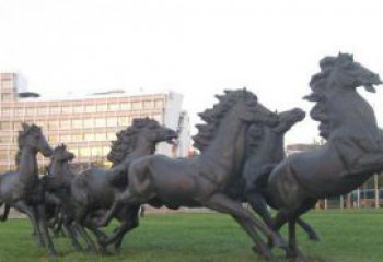 日照群马公园动物铜雕，让艺术描绘你的故事