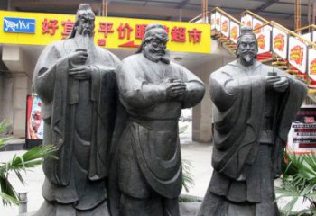 日照铭记经典：三国英雄关羽雕塑