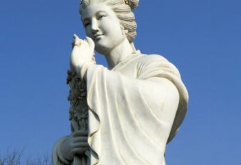 日照十二花神之三月桃花息夫人汉白玉精美美女雕像