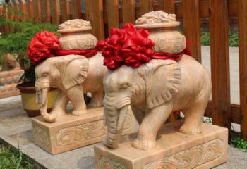 日照把大象的能量带入家庭——石雕聚宝盆大象雕塑