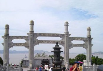 日照寺院冲天式石雕牌坊