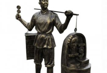 日照铜雕卖货郎