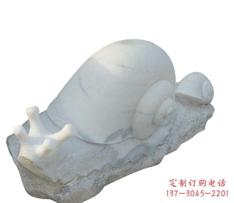 日照蜗牛石雕公园动物摆件