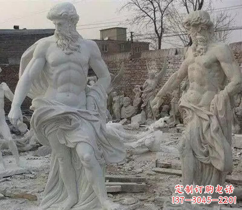 日照西方阿基米德人物石雕