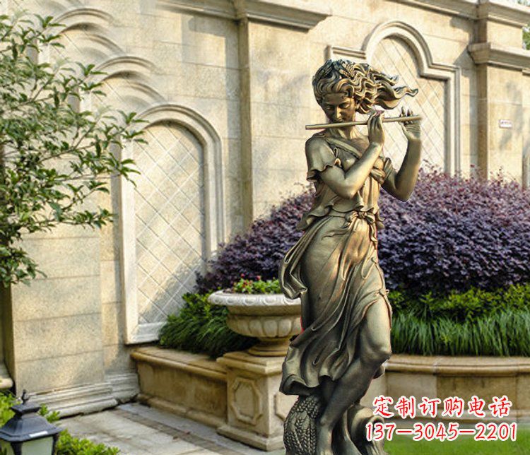日照西方女人别墅景观铜雕塑