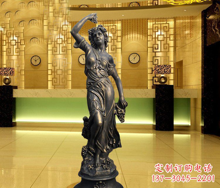 日照西方女人别墅景观铜雕塑 (2)