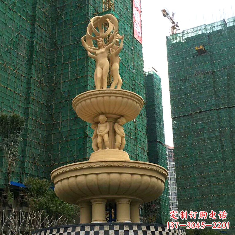 日照小区大型欧式人物景观喷泉