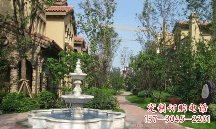 日照小区景观大理石喷泉石雕 (5)