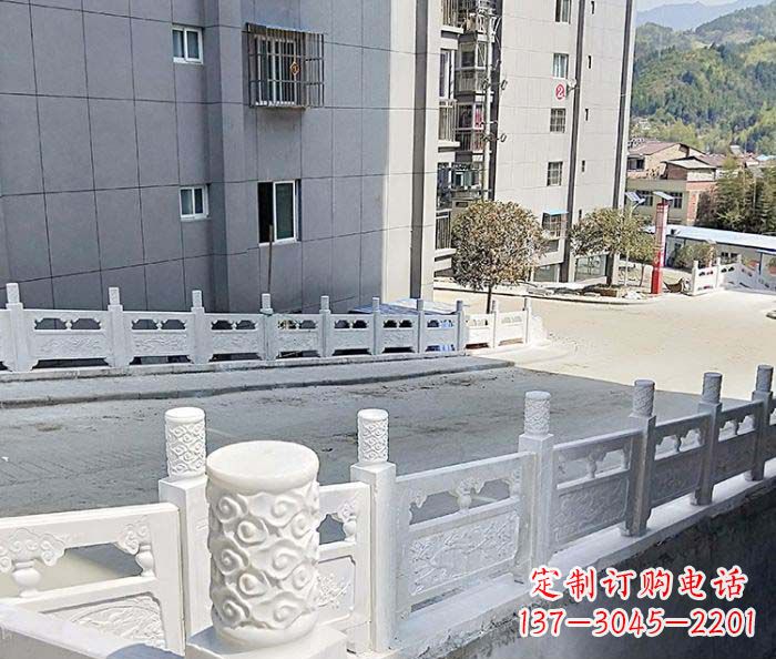 日照小区景观汉白玉石雕栏板