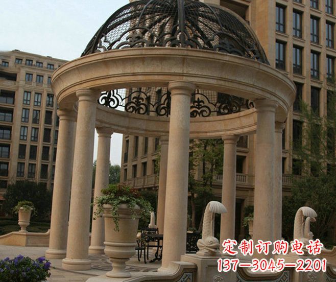 日照小区景观欧式石雕凉亭