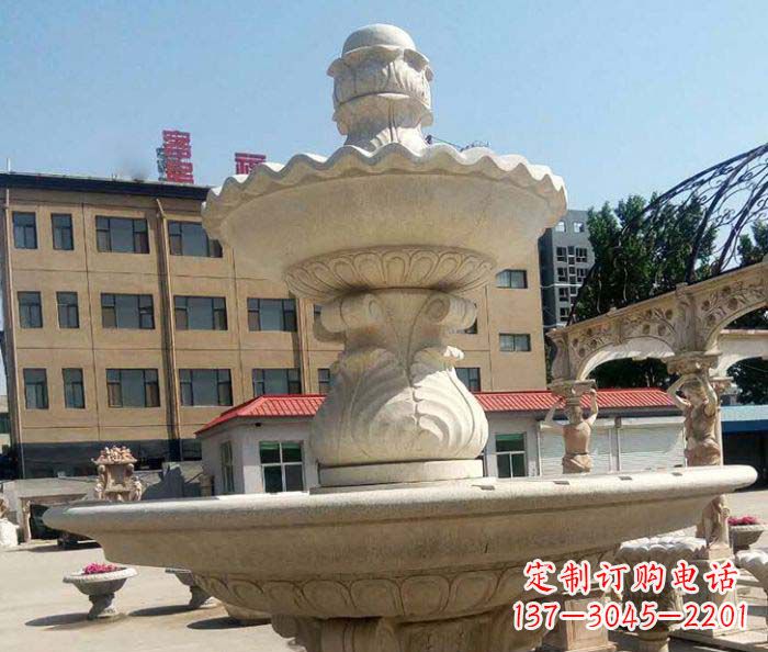 日照小区景观砂岩大型喷泉石雕
