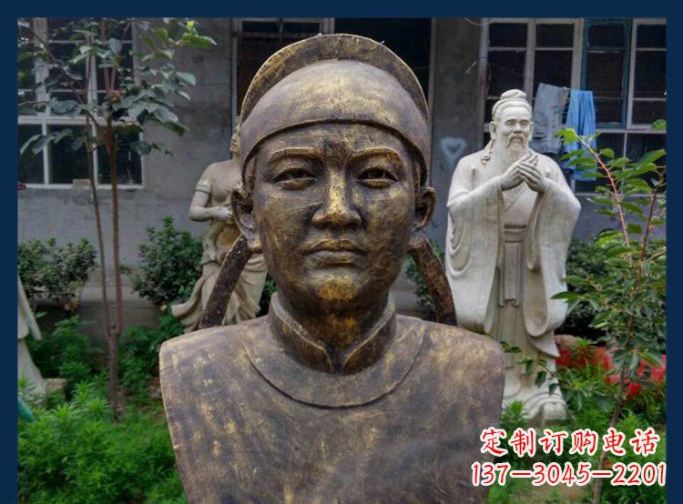 日照校园古代名人毕昇铜雕