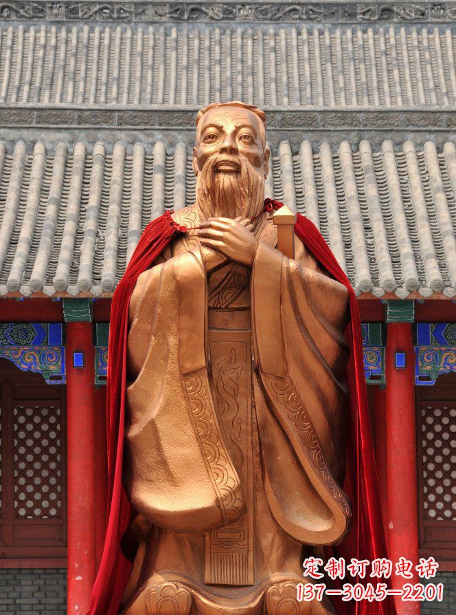 日照校园古代名人孔子铜雕