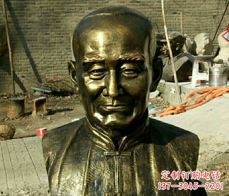 日照校园名人叶圣陶胸像铜雕