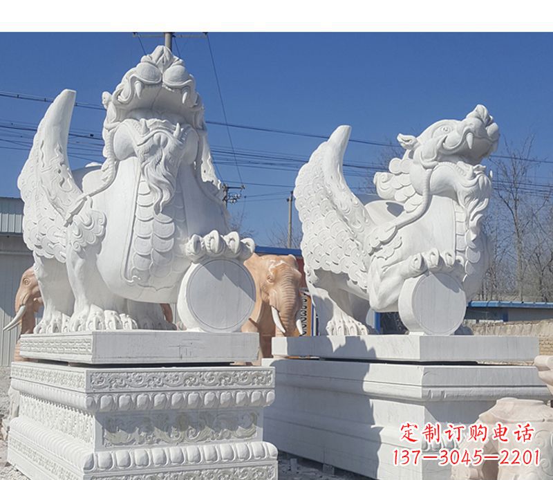 日照獬豸法院门口神兽石雕