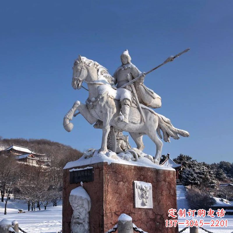 日照薛仁贵骑马雕像-中国历史名人唐朝名将景区景观雕塑