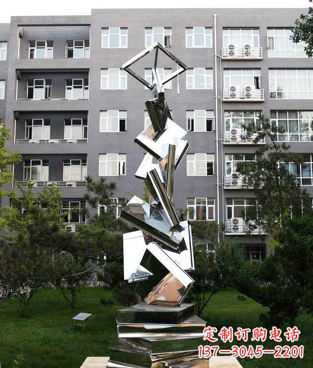 日照学校不锈钢书籍景观雕塑