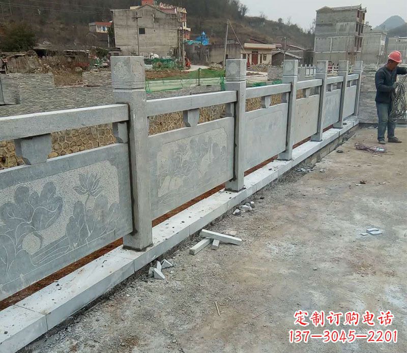 日照园林仿古石栏板景观石雕 (5)