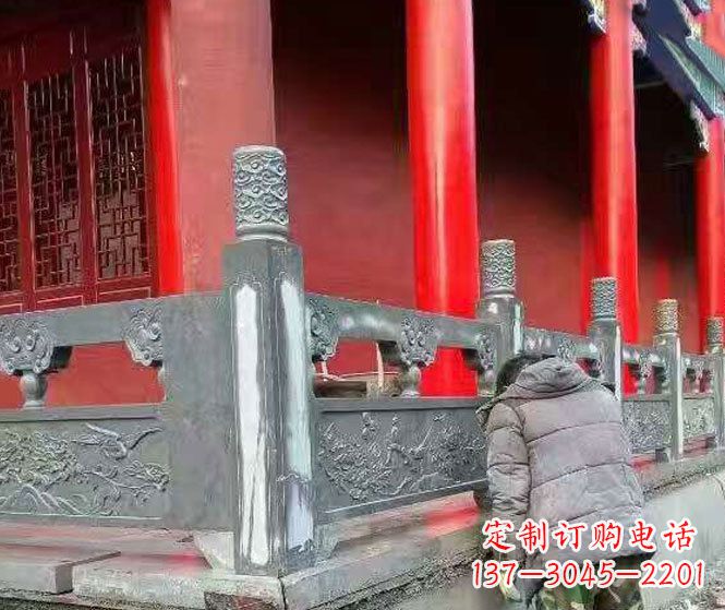 日照园林仿古石栏板景观石雕 (9)