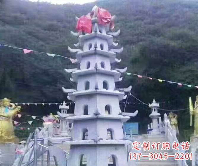 日照园林景观大理石宝塔石雕