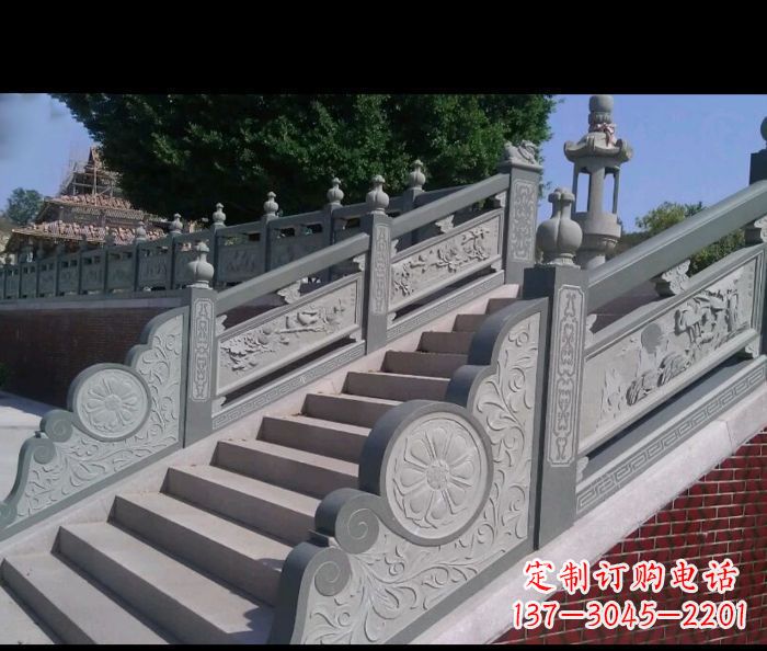 日照园林景观大理石栏板雕塑 (4)