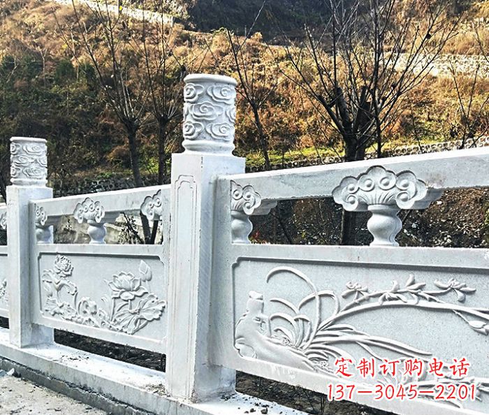 日照园林景观大理石栏板石雕 (7)