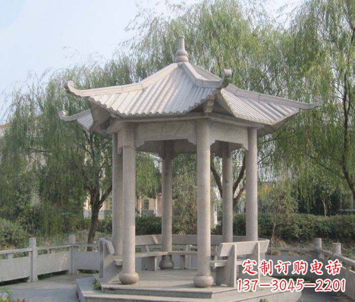 日照园林景观大理石凉亭石雕