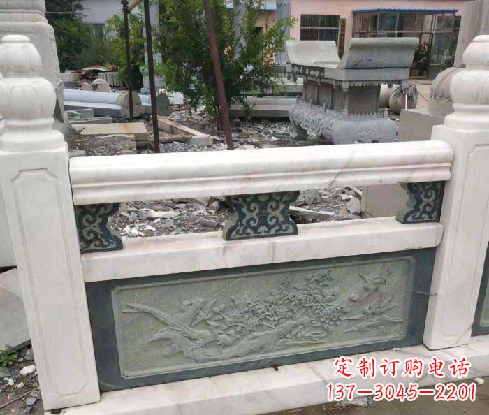 日照园林景观大理石桥栏板石雕 (2)