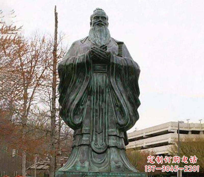 日照园林老子人物铜雕