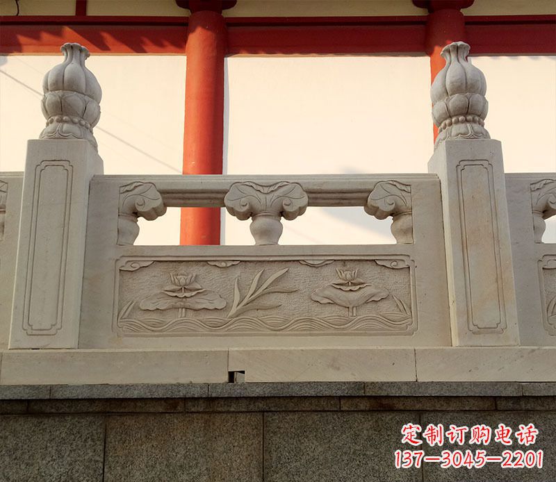 日照园林石浮雕栏板景观石雕 (2)
