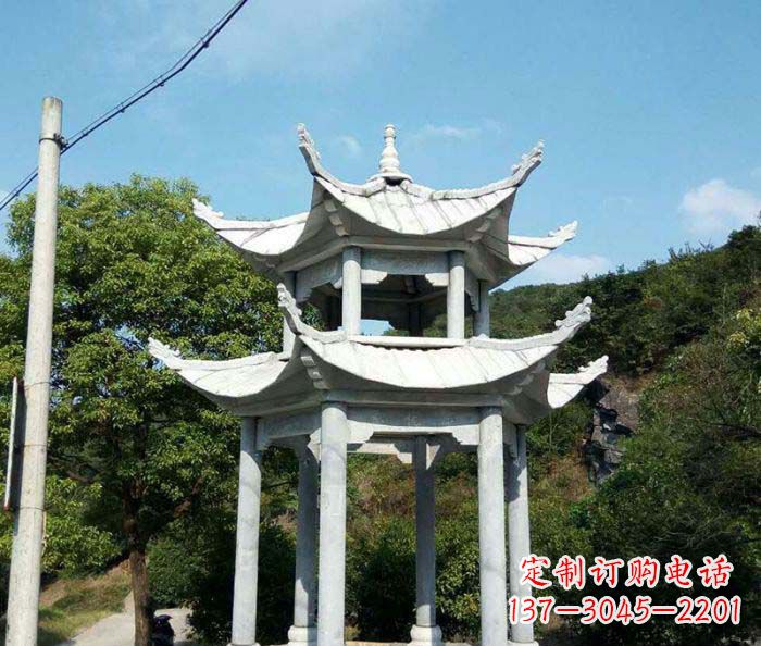 日照园林双层凉亭石雕