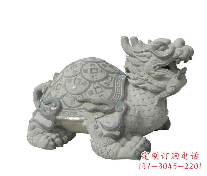 日照招财神兽大理石龙龟石雕