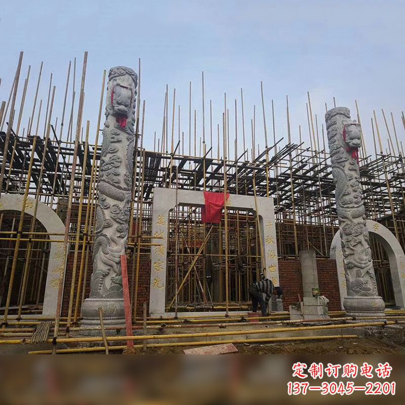 日照中国龙柱石雕