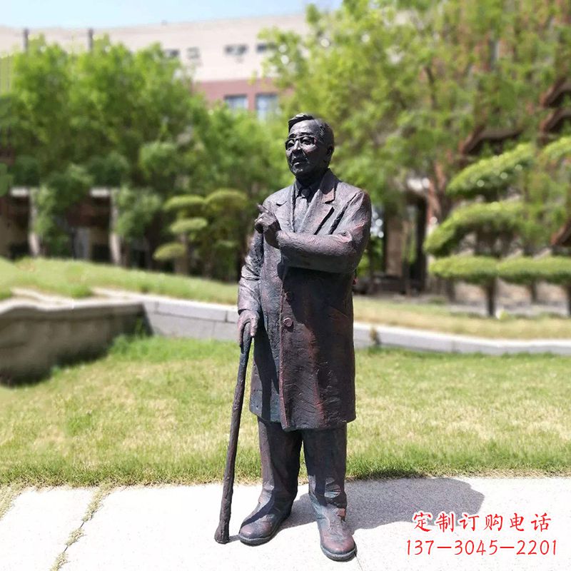 日照中国名人著名数学家华罗庚铜雕像