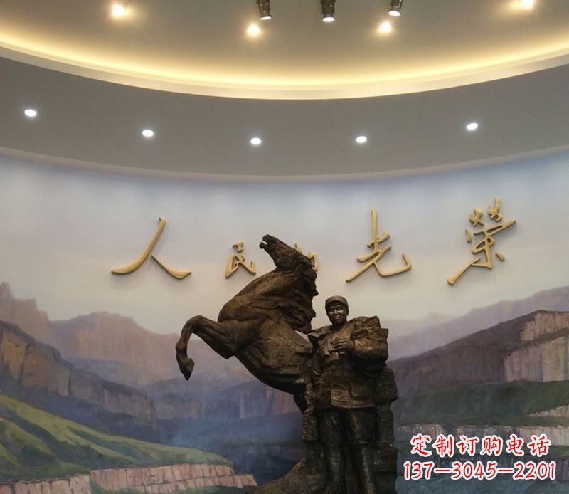 日照朱德人物景观铜雕