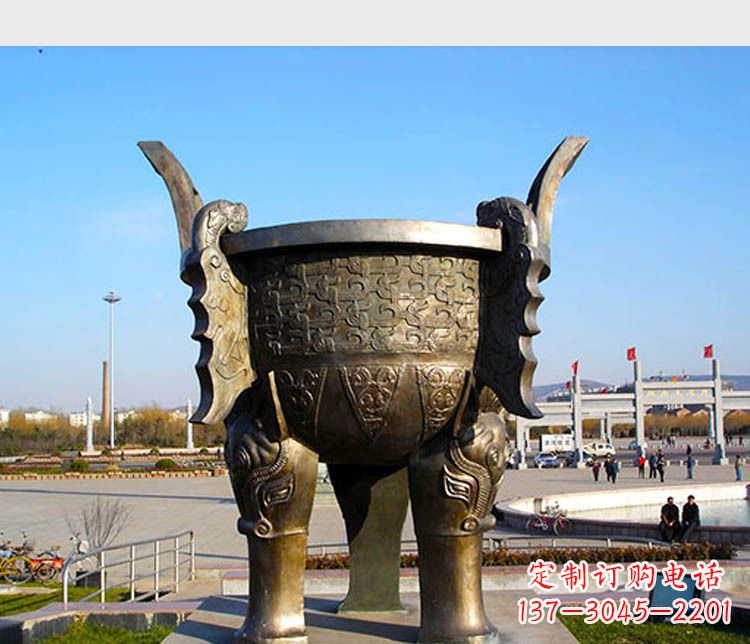 日照铸铜广场圆形景观香炉