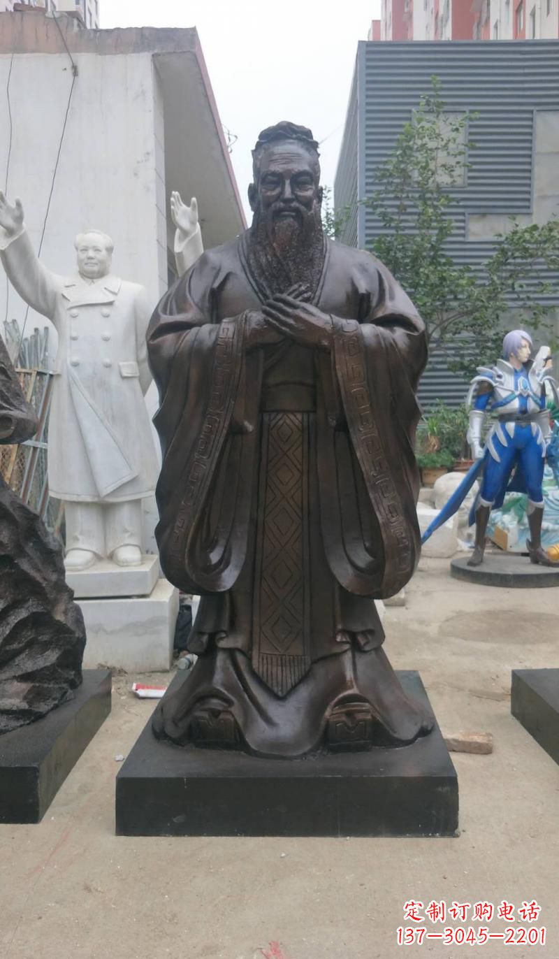 日照铸铜孔子雕塑